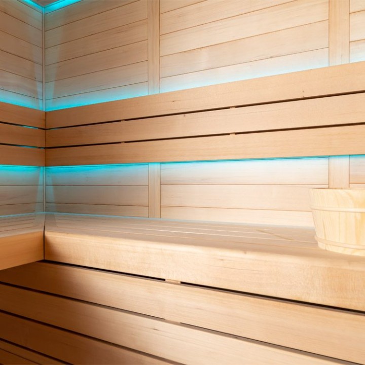 Finská sauna EAGO AWT E1612A hemlock 220×200 bez kamen