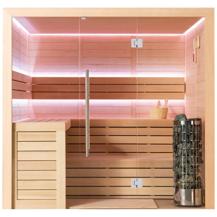 Finská sauna EAGO AWT E1612C hemlock 180×160 9 kW Cilindro