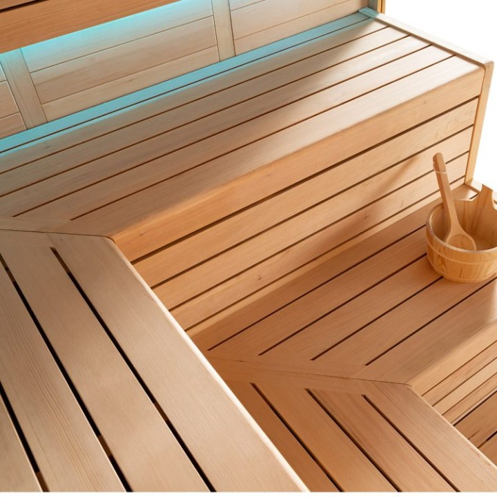 Finská sauna EAGO AWT E1613A hemlock 220×200 bez kamen
