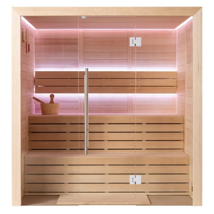 Finská sauna EAGO AWT E1614C hemlock 160×150 bez kamen