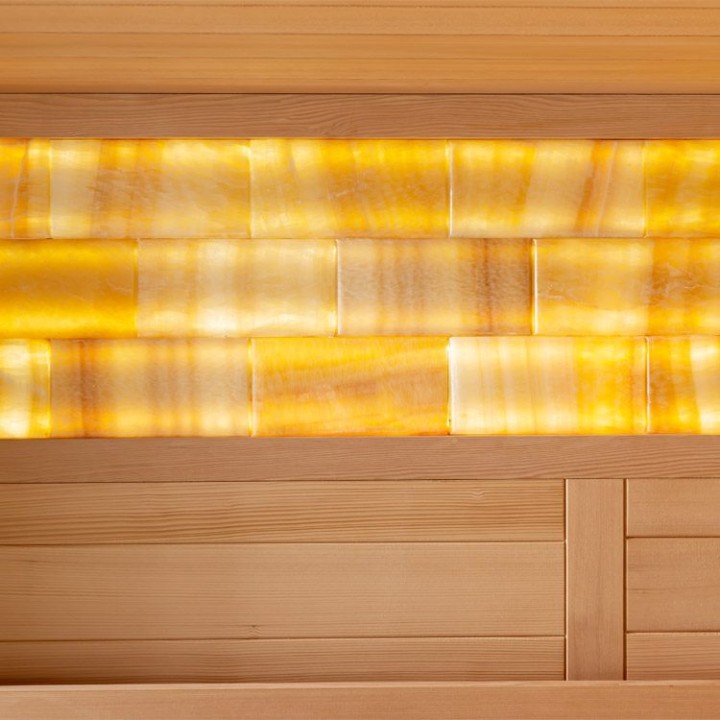 Finská sauna EAGO AWT E1621B hemlock 200×200 9 kW Cilindro