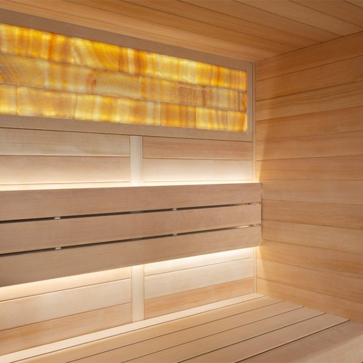 Finská sauna EAGO AWT E1622A hemlock 220×200 9 kW Cilindro