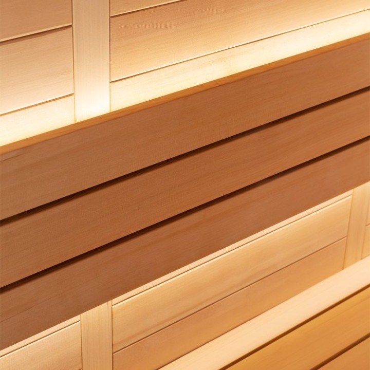 Finská sauna EAGO AWT E1622A hemlock 220×200 9 kW Virta