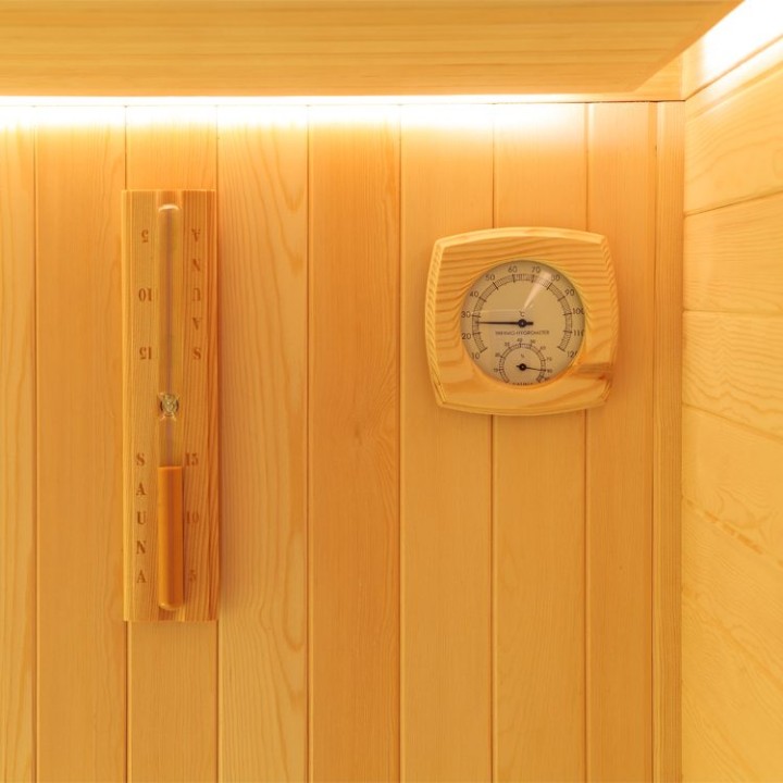 Finská sauna EAGO AWT E1801B borovice 160×160 6,8 kW Cilindro