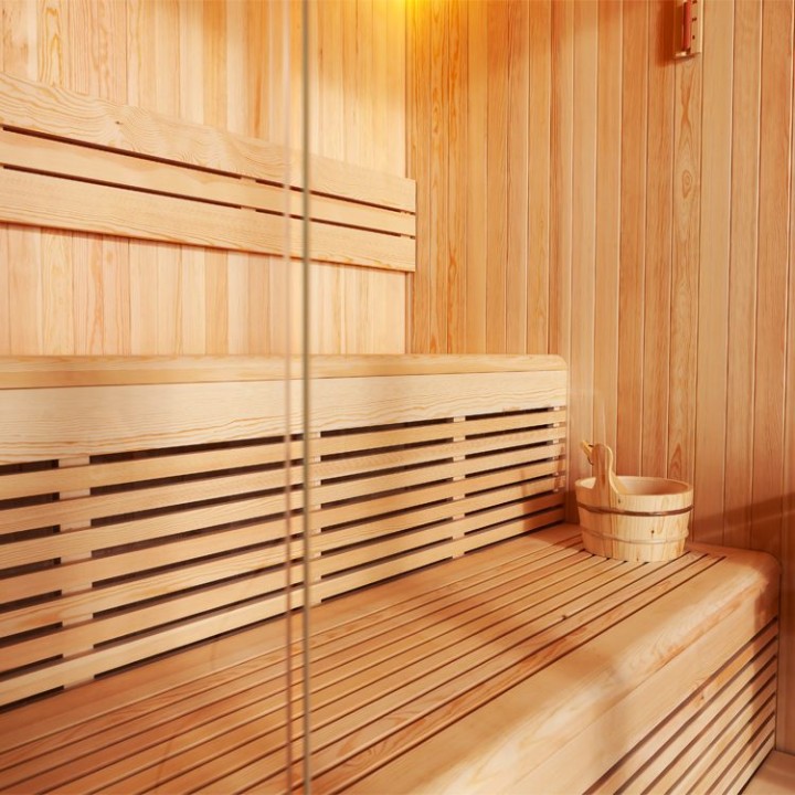 Finská sauna EAGO AWT E1801XL borovice 200×200 bez kamen