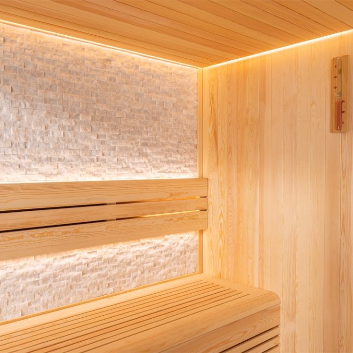 Finská sauna EAGO AWT E1811B borovice 160×160 6,8 kW Cilindro