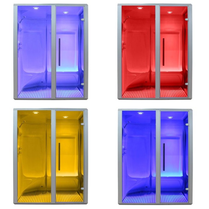Parní sauna EAGO AWT S200A alu 161×131 levé provedení