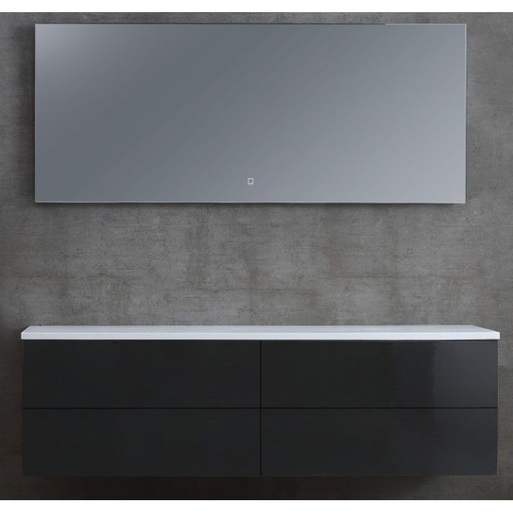 Koupelnový nábytek – set StoneArt Brugge BU-1601pro tmavě šedý 160×50