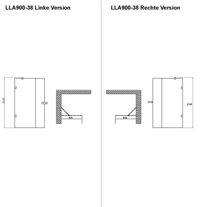 Walk-in sprchová zástěna EAGO AWT LW0900 90×210