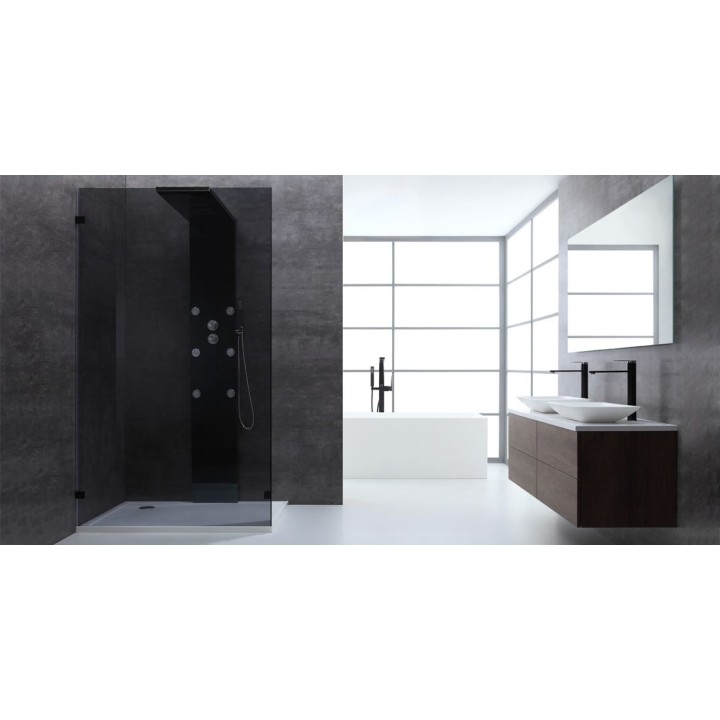 Walk-in sprchová zástěna EAGO AWT LW0900-B černá 90×210