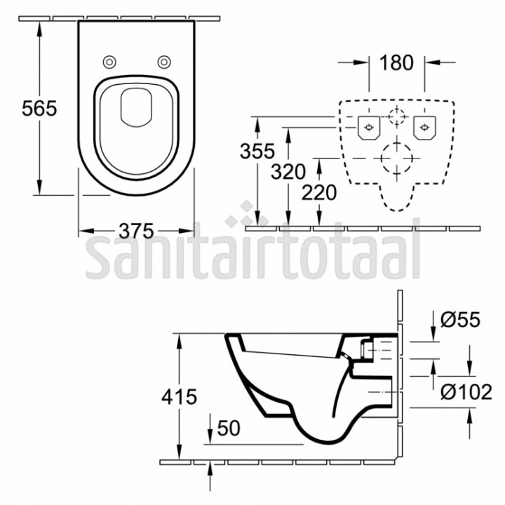 Závěsné keramické WC - toaleta - záchod Villeroy en Boch Subway2.0 56x37x41cm 911010523