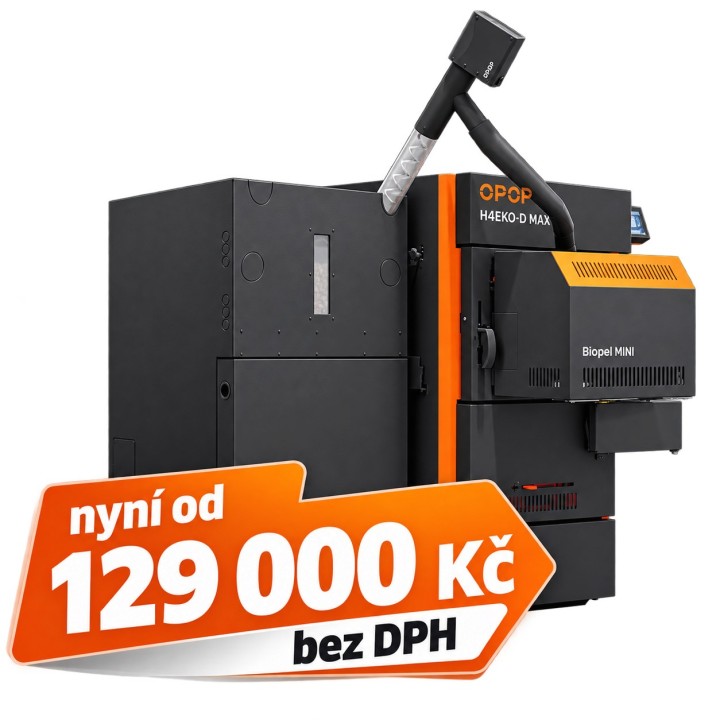 OPOP H435 EKO-D MAX KOMBI – zplynovací kotel na dřevo 35/35 kW