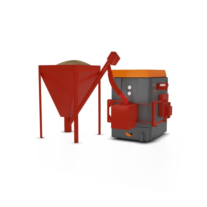 OPOP Přestavbový set H4EKO 18 PELLET pro kotel H420 EKO-U (hořák 15 kW, jednotka V12, podavač 2 m, násypka 220 kg)
