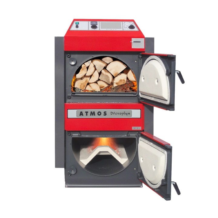 ATMOS DC40SX – zplynovací kotel na dřevo s regulací ACD 04 40 kW