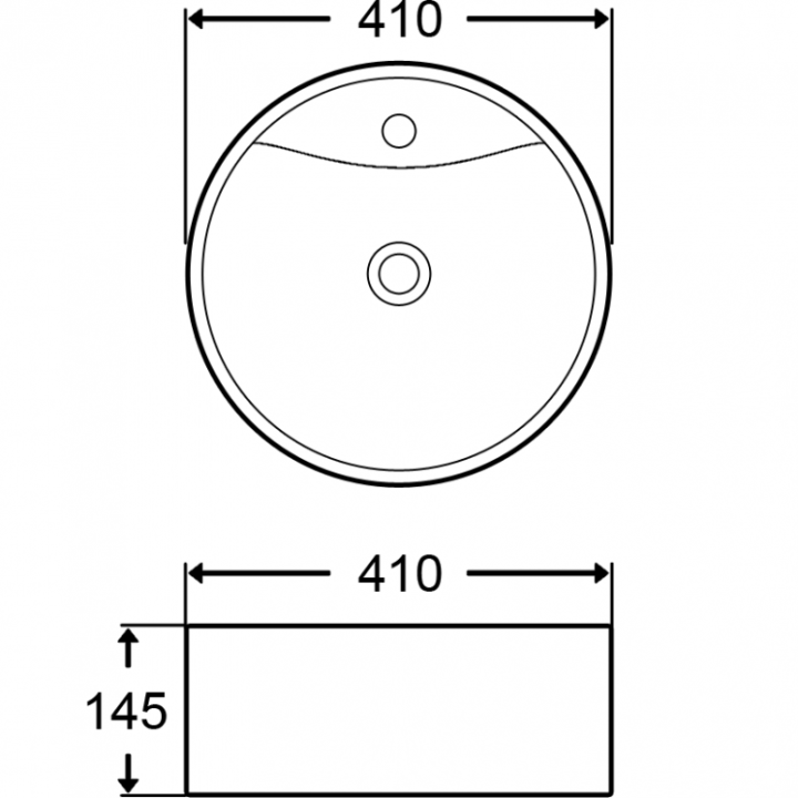 Keramické umyvadlo Mocoori K120-1250 41x14,5cm