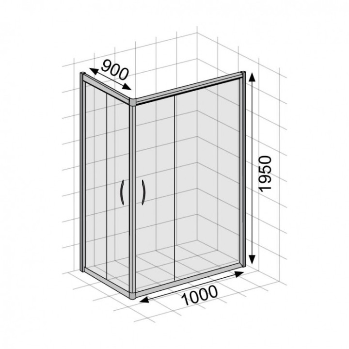 Sprchový kout Mocoori 90x90x195cm 
