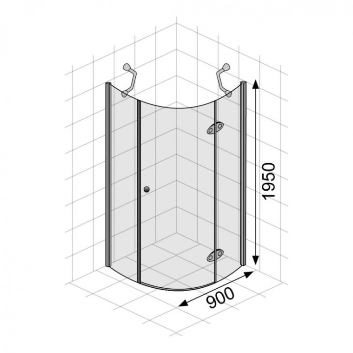 Sprchový kout Mocoori 90x90x195cm 