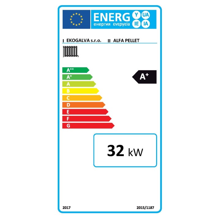 EKOSCROLL ALFA PELLET 32 s předním umístěním zásobníku – automatický kotel na pelety 32 kW