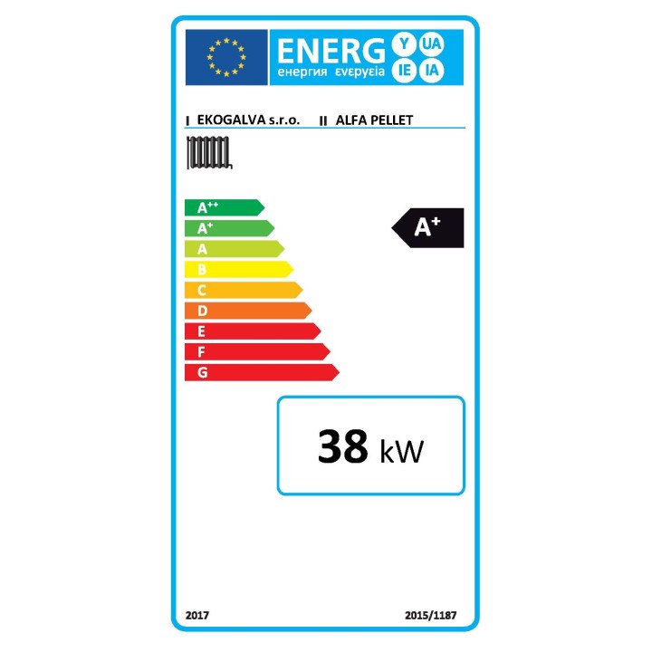 EKOSCROLL ALFA PELLET 38 s předním umístěním zásobníku – automatický kotel na pelety 38 kW