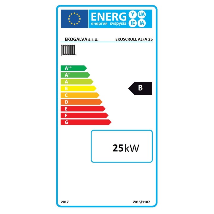 EKOSCROLL ALFA 25 – automatický kotel na uhlí a pelety 25 kW