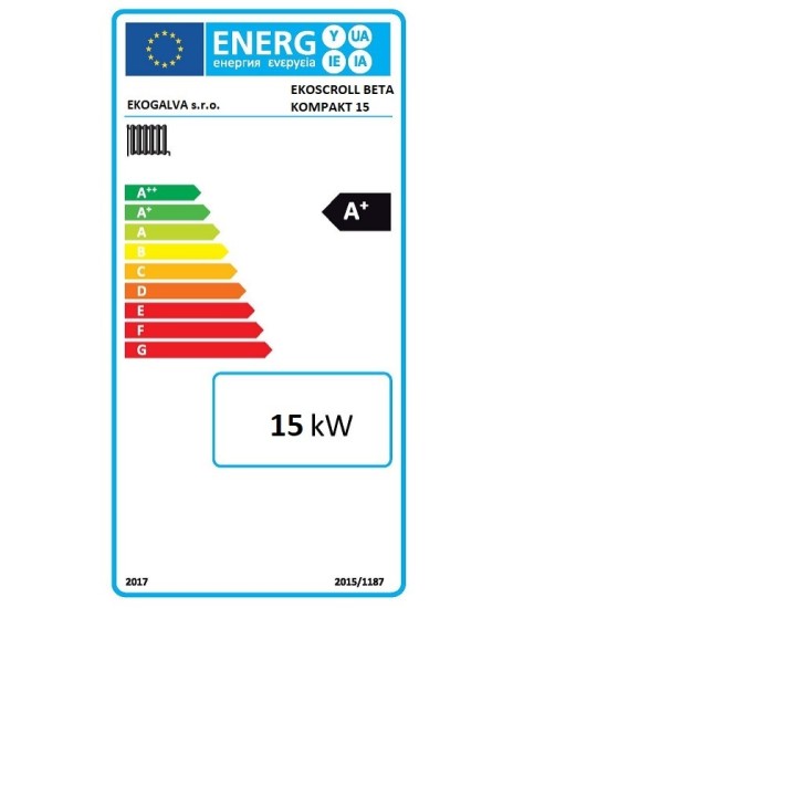 EKOSCROLL BETA KOMPAKT 15 s bočním zásobníkem – automatický kotel na pelety 15 kW