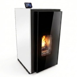 EKOSCROLL SIGMA PRESTIGE 22 bílá – krbová kamna na pelety s výměníkem 22 kW