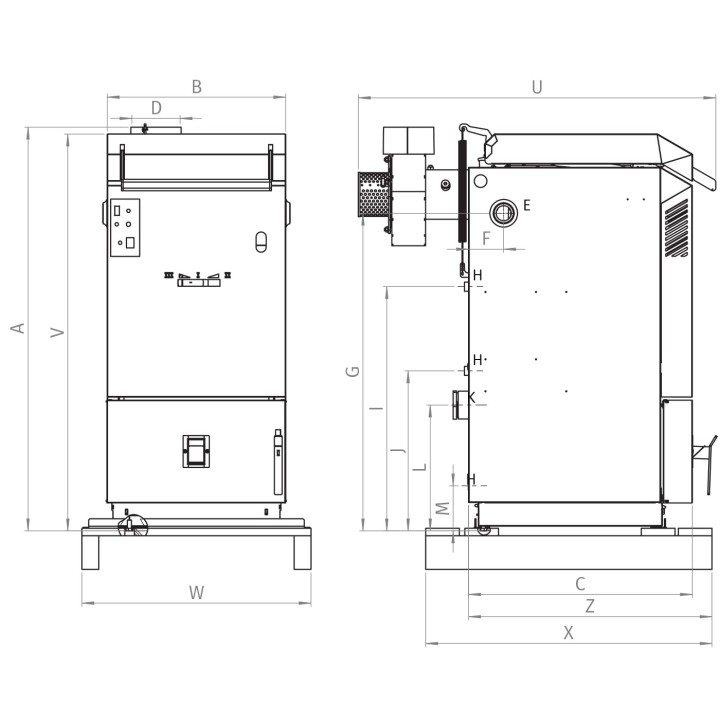 BLAZE NATURAL PLUS 25-T – zplyňovací kotel na dřevo 26 kW
