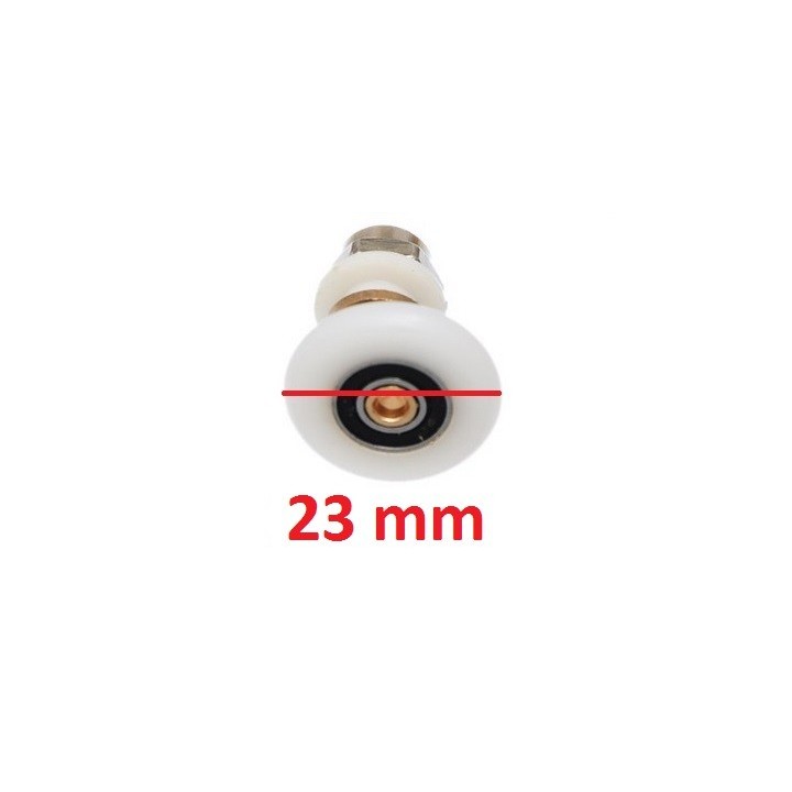 Pojezdové kolečko do sprchového koutu - bez ohybu 19 mm
