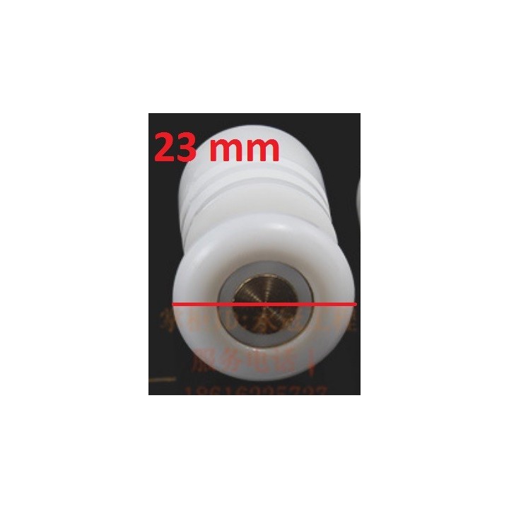 Pojezdové kolečko do sprchového koutu - bílé 19 mm