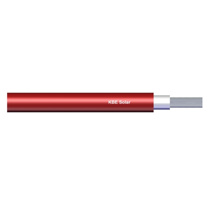 KBE Solar DB+, 6mm², 100m, červený
