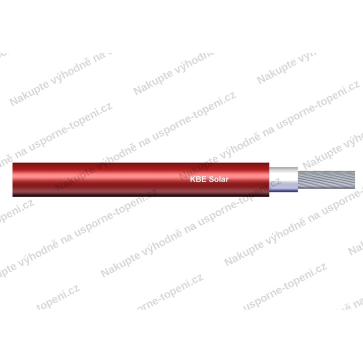 KBE Solar DB+, 4mm², 100m, červený