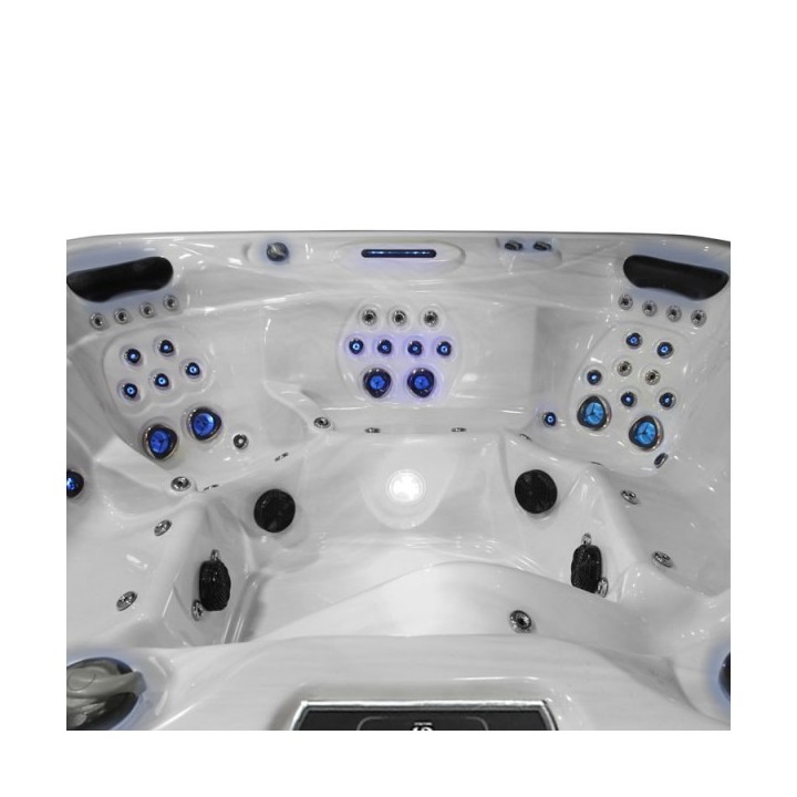 Venkovní vířivá vana EO-SPA IN-590 Premium Extreme SilverMarble / šedá 250x228x98cm