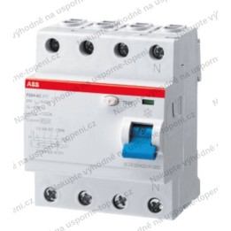ABB proudový chránič 40A, 4pólový, 30mA, typ A