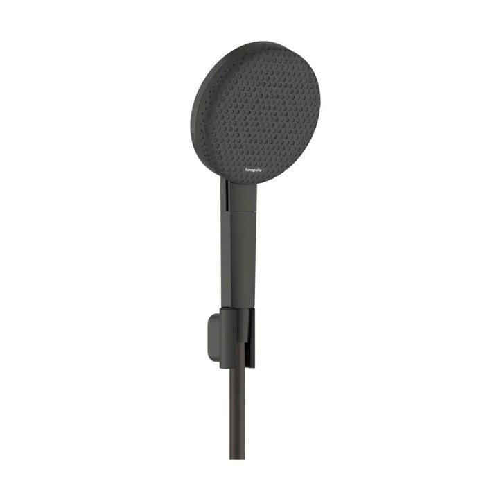 Hansgrohe Raindance Alive Select S - Set sprchové hlavice, držáku a hadice, 3 proudy, EcoSmart, kartáčovaný černý chrom …