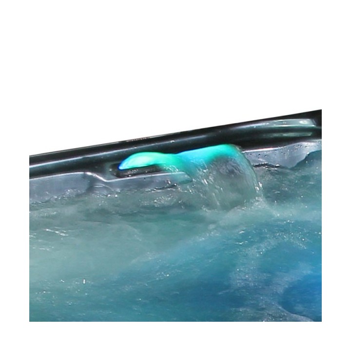 Venkovní vířivá vana EO-SPA OysterOpal / šedá Premium IN-594 215x215x95cm