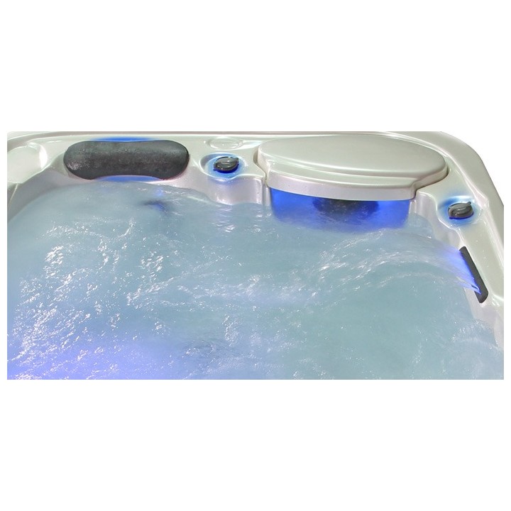 Venkovní vířivá vana EO-SPA OysterOpal / šedá Premium IN-594 215x215x95cm