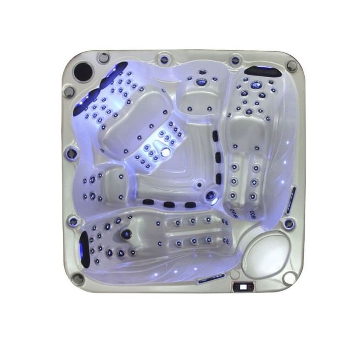 Venkovní vířivá vana EO-SPA IN-598 EXTREME WhitePearlescent / hnědá 235x235x100cm